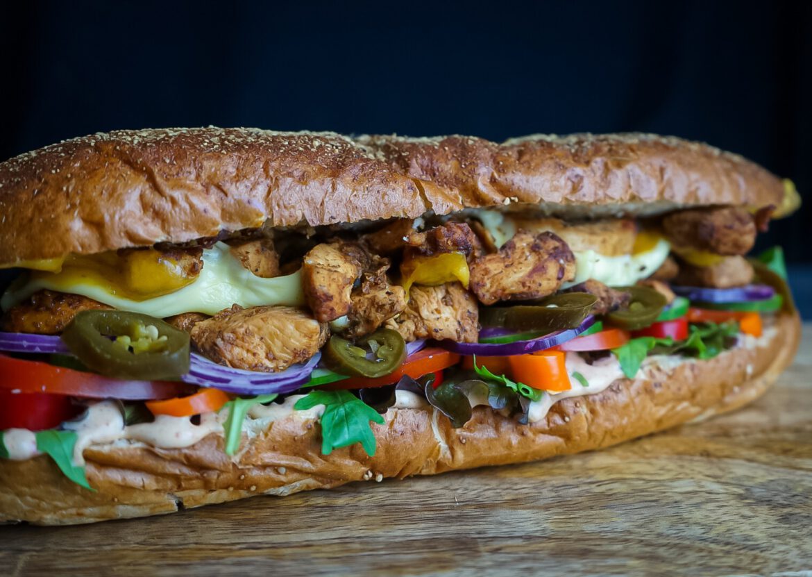 Chicken Fajita Sandwich mit Chipotle Sauce